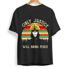 Винтажная Футболка Аватара Kyoshi, футболка с надписью только справедливость и мир, Классическая Подарочная футболка из фильма