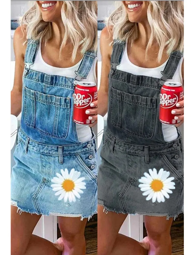 Женские комбинезоны с цветочным принтом длинные брюки со средней талией