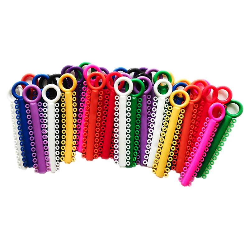 

40 Sticks/Pack Dentist Orthodontic Correction Ligatures Braces Disposable Oral Dental Material Mixed Color 26 Ties/Stick
