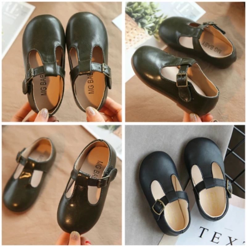 

Kids Shoes for Baby Girl Dung Shoes British Style with Children and Leisure Leather Shoes Baby Boy Soft Bottom Shoes EURO 21-25