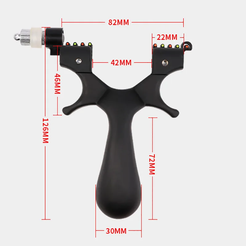 Рогатка с лазерным прицеливанием из смолы плоской резиновой лентой черная для