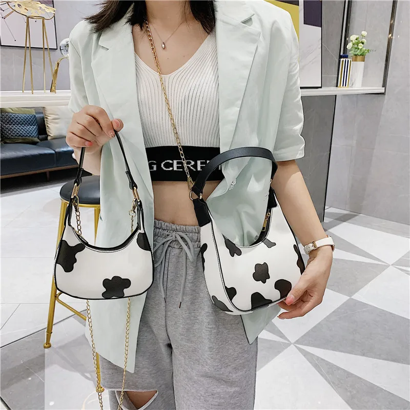 

Small style milk saddle chain retro moon bag mini shoulder underarm bag women handbags hand bag