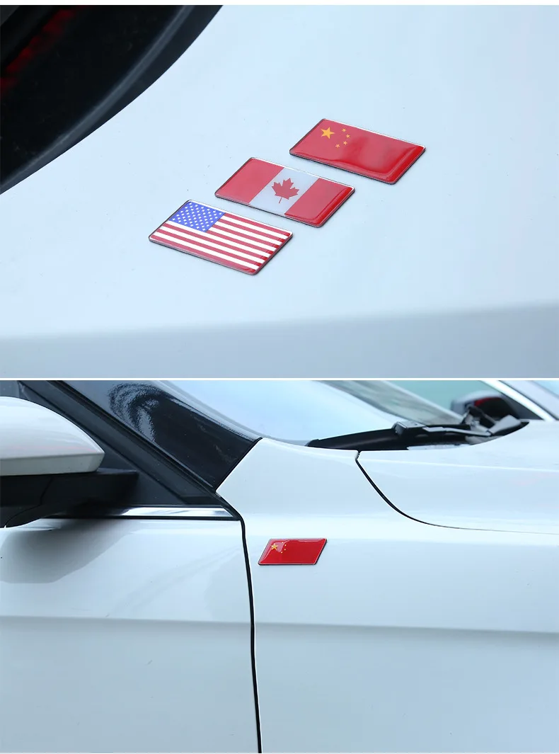 

Aluminium Alloy National Flags Styling Emblem Car Stickers For Auto Doors Windows Trunks Automobiles Motorcycles Accessories