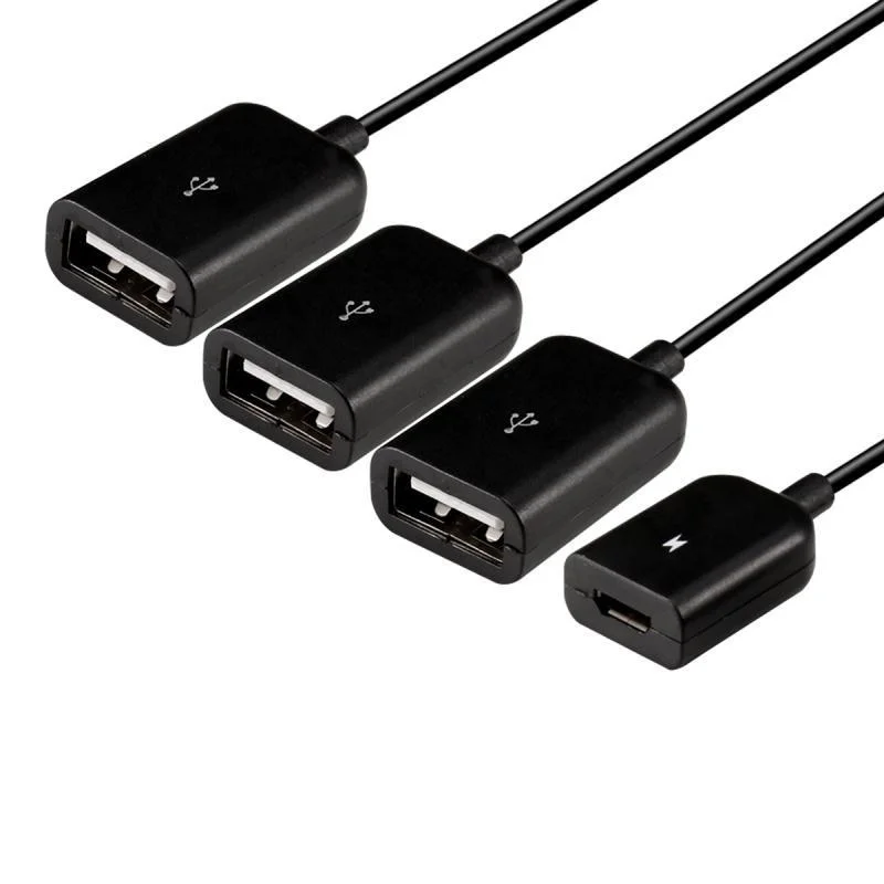 

3 Types Micro USB/Type C 3.1 OTG Hub 4 Port Rechargeable Data Cable Docking Station Mobile Computer Accessories