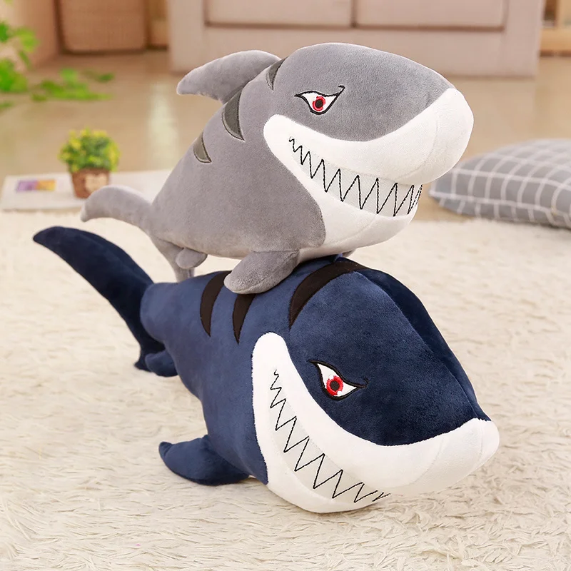 

New 1pc simulation 55-120cm Giant Funny Bite Shark Plush Toy Soft Appease Cushion Gift For Children Baby Gift Animal Doll Pillow
