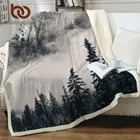 Одеяло BeddingOutlet, покрывало из искусственной шерпы для кровати, хвойное дерево, мягкое плюшевое покрывало, натуральное тонкое одеяло