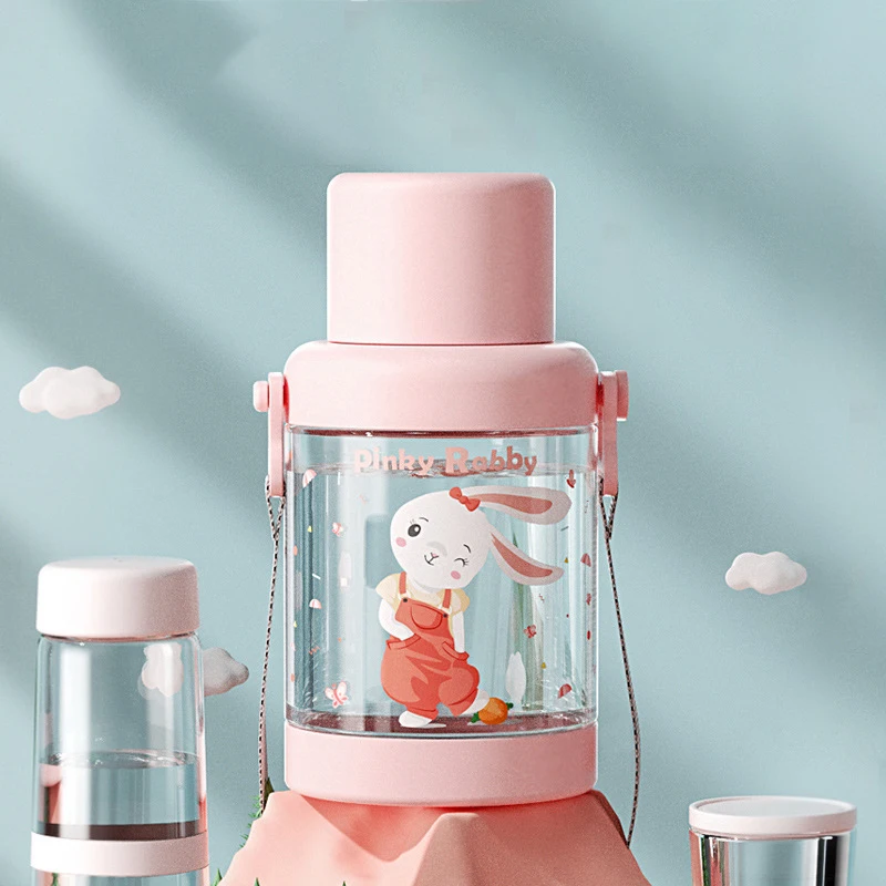Cute Cartoon Children Water Cup 1000ml Summer Large Capacity Portable Outdoor Bottle Sports Plastic | Дом и сад