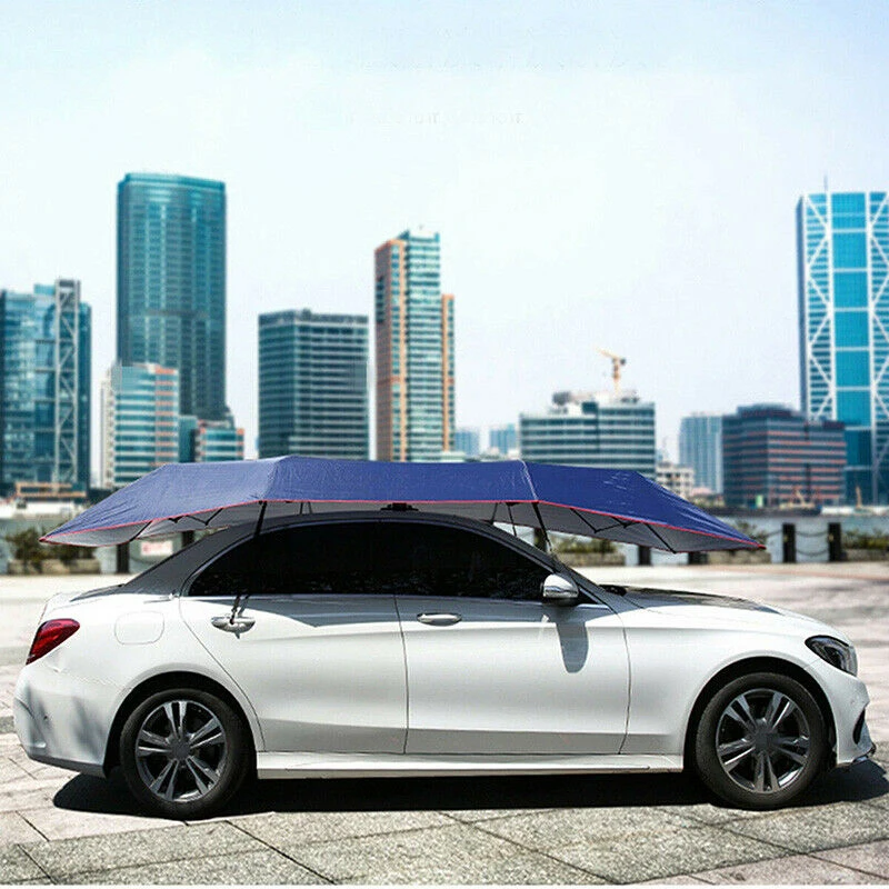 

4x2.1M Car Umbrella Sun Shade Cover Outdoor Car Vehicle Tent Anti-UV Sun-Proof For Suv Sedan Hatchback No Bracket Universal