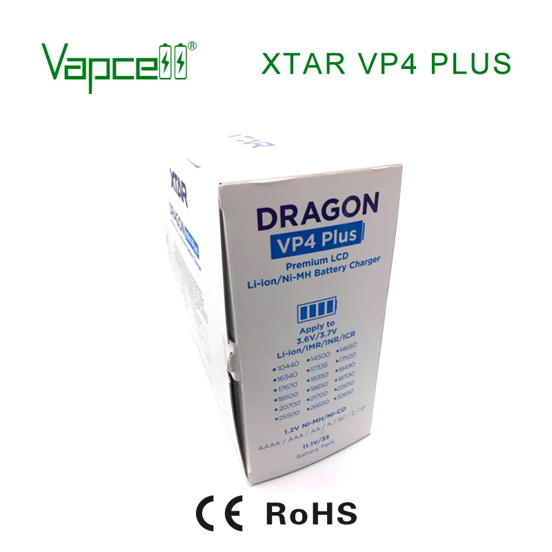 Vapcell зарядное устройство XTAR VP4 PLUS