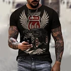 Мужская футболка с круглым вырезом, коротким рукавом и 3D-принтом