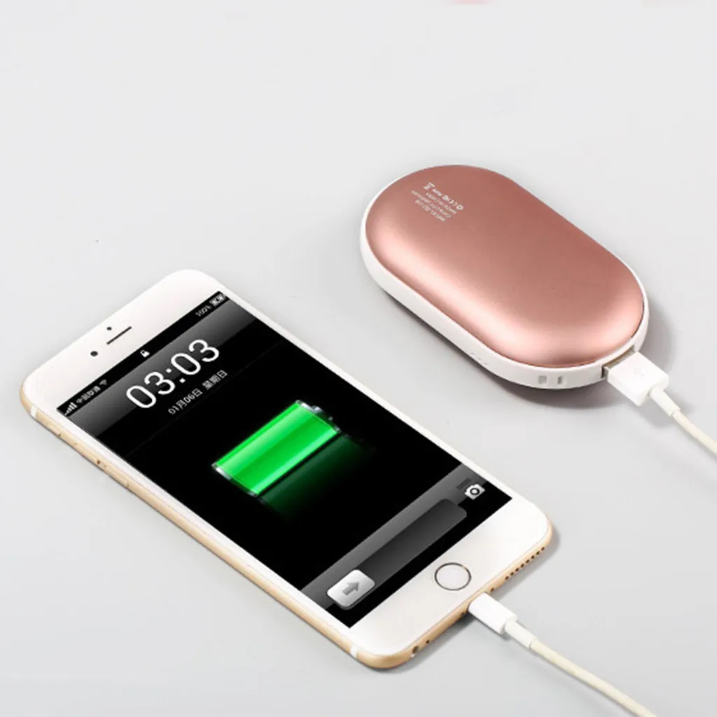 Грелка для рук аккумуляторная с зарядкой от USB 5200 мАч 2 часа|Грелки рук| |