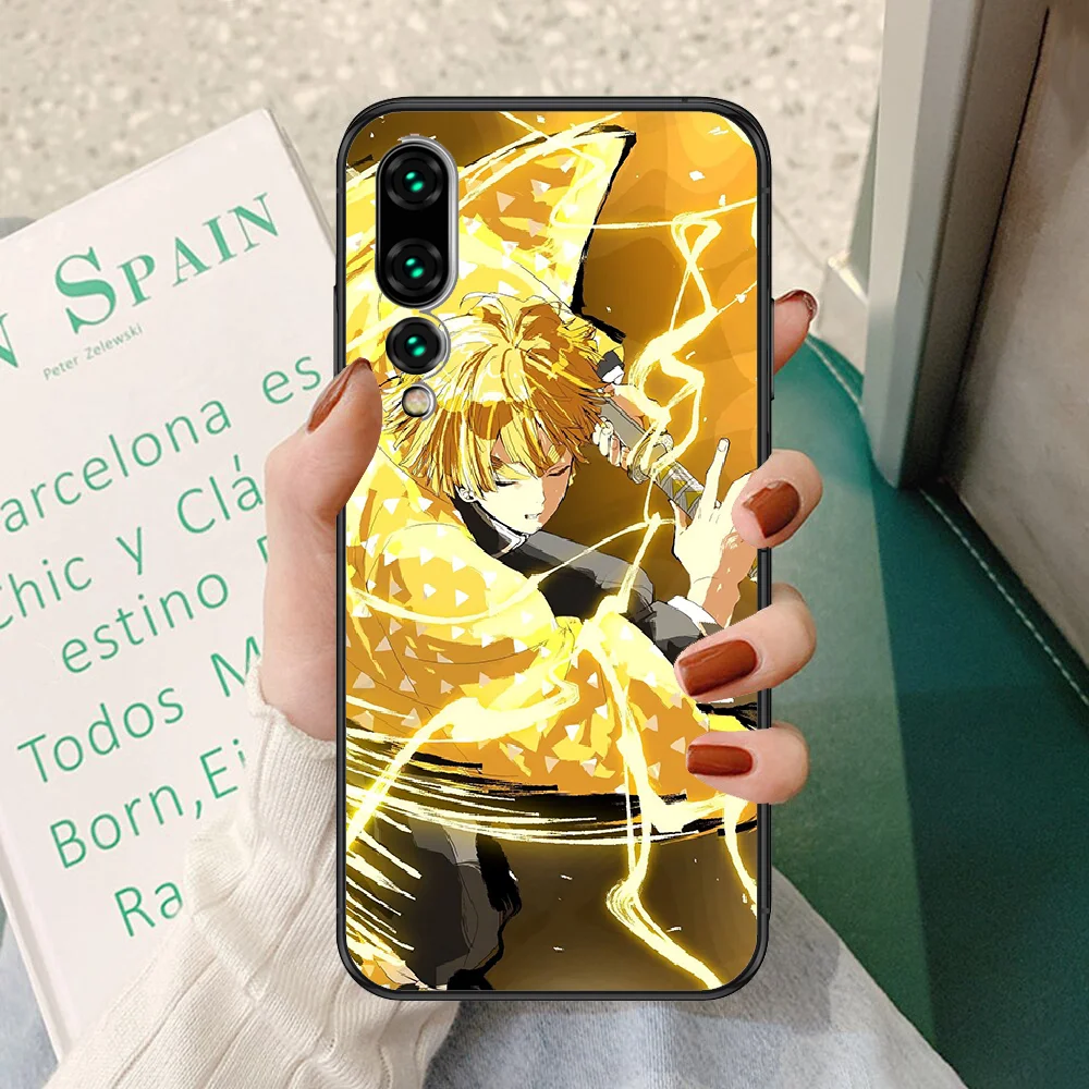 

Anime Demon Slayer Phone case For Huawei P Mate P10 P20 P30 P40 10 20 Smart Z Pro Lite 2019 black tpu cell cover silicone