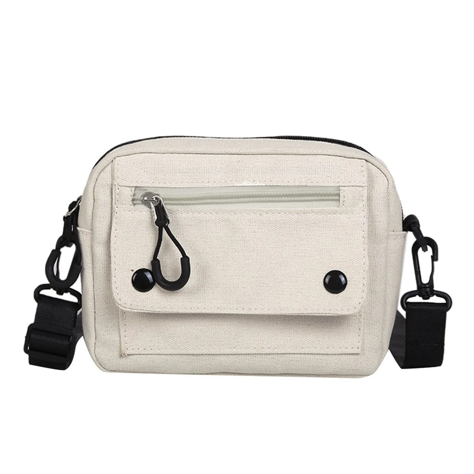 

Women's Casual Handbags Pure Color Outdoor Canvas Handbags Zipper Shoulder Bags Simple Mobile Phone Coin Pockets#p30