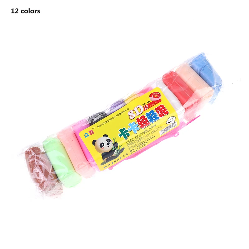 

12 Colors/set Of Light Clay Modeling Clay DIY Soft Creative Clay Toy Colorful Creative Craft Toy Kid Birthday Gifts