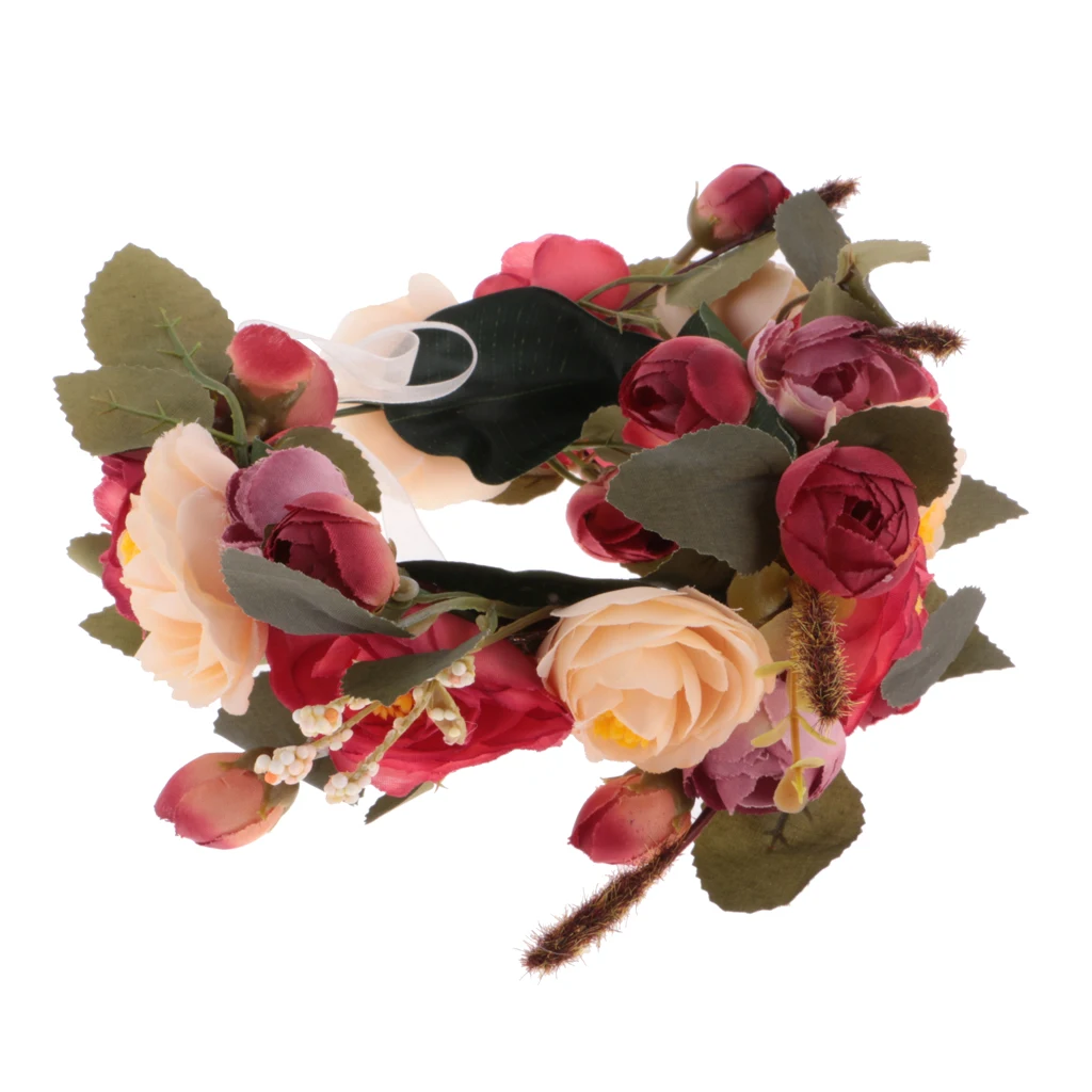 Elegant Women Girls Colorful Flower Cluster Hair Band Headwear Summer Beach photography |