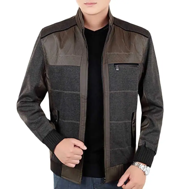 Демисезонная модная куртка мужское пальто тонкая деловая куртка-бомбер для