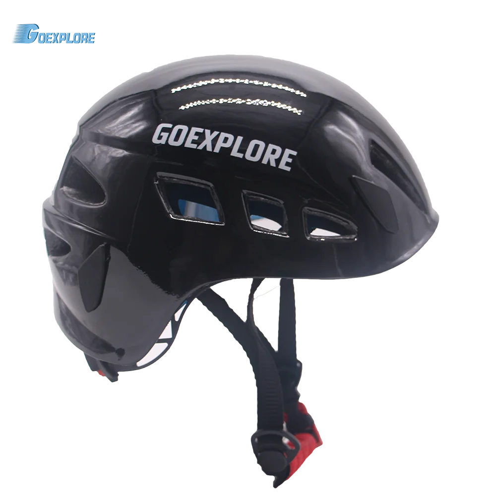 Goexplore Mountaineer Helmet Adjustable Outdoor Safety Cycling Drifting Rappelling Protector Gear Rock climbing helmet