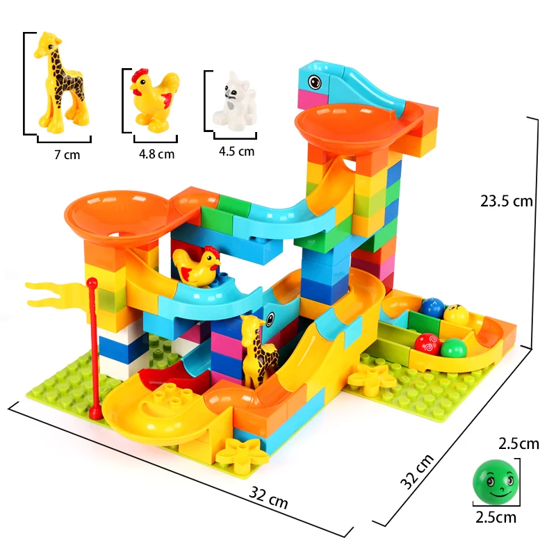 100 шт. большие частицы гоночный лабиринт мяч строительные блоки сделай сам