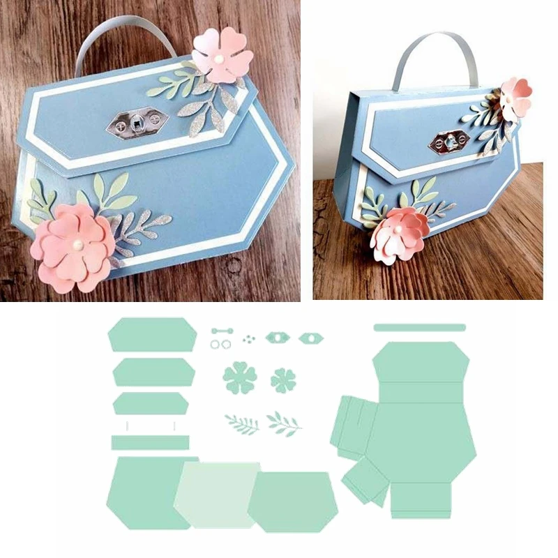 

Flowery Handbag Metal Cutting Dies Unique Beautiful Handbag Die Cuts For Card Making 2020 DIY Crafts Cards