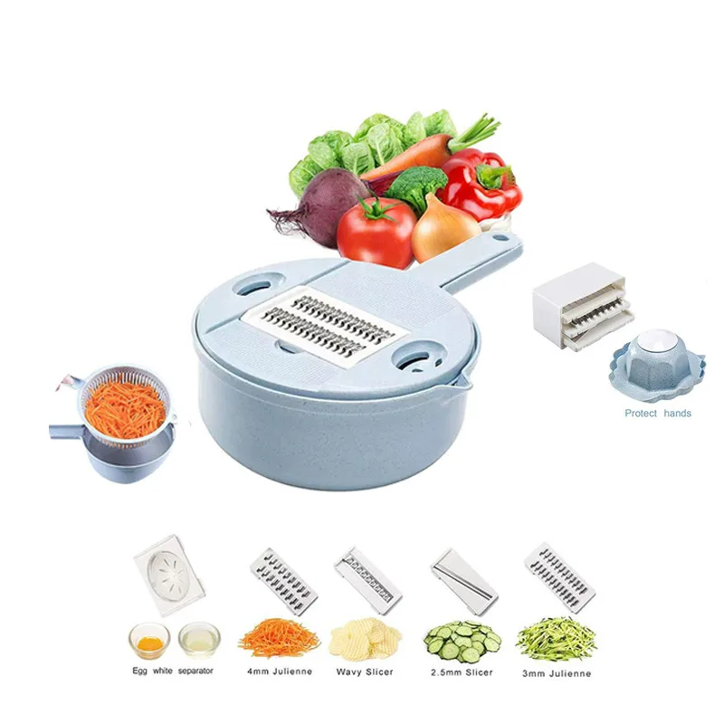 

Slicer Vegetable Cutter with Grater Strainer Potato Peeler Carrot Cheese Chopper Vegetable Kitchen Accessories