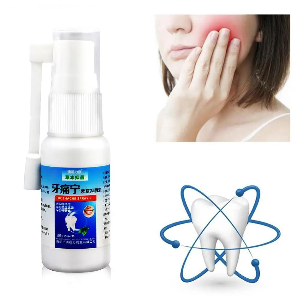 

20ml Oral Care Tooth Prevent Toothache Pain Relief Sprays With Cotton Swabs Easy To Carry Around Teeth Care Dental Care