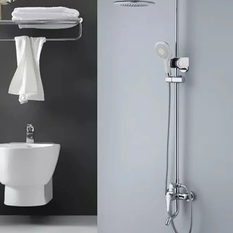 

A9LB Metal Shower Head Holder for Hand Held Showerheads Vacuum Suction Cup Shower Head Holder 1 Set