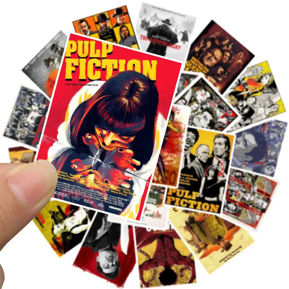 Pegatinas de pel&iacute;cula de Pulp Fiction/kill Bill para port&aacute;til, decoraci&oacute;n de refrigeradores, pegatina de juguete impermeable, 24 Uds.-1