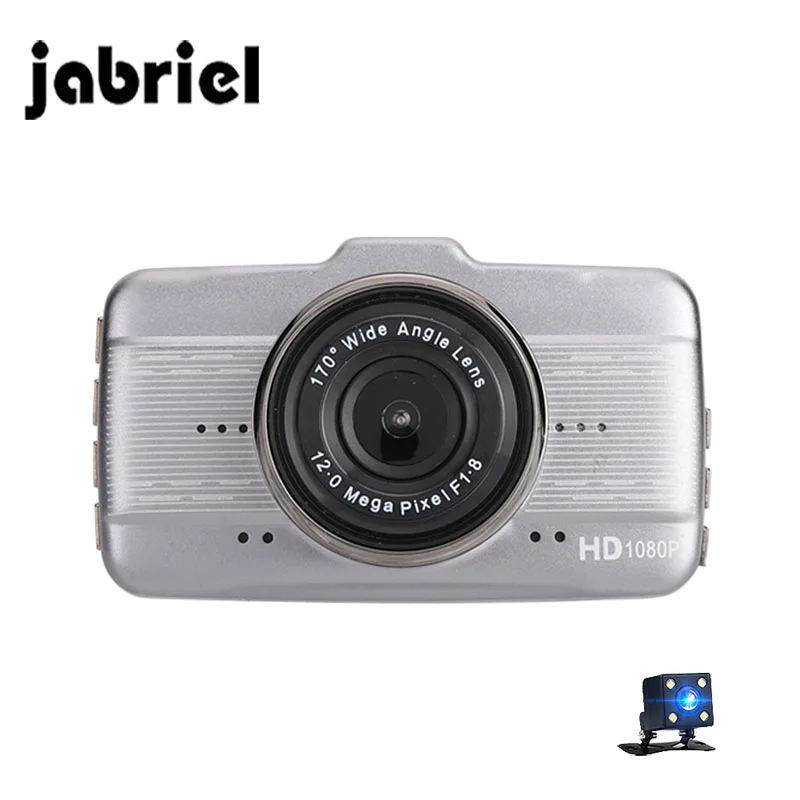 Jabriel 1080P видеорегистратор автомобильный мини двойной объектив Автомобильный 3