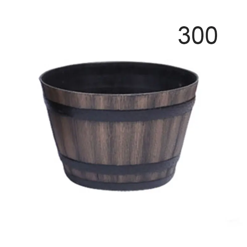 High Quality Resin Whiskey Barrel Flower Pot Round Planter Indoor Outdoor Garden Yard Patio MD88 | Красота и здоровье