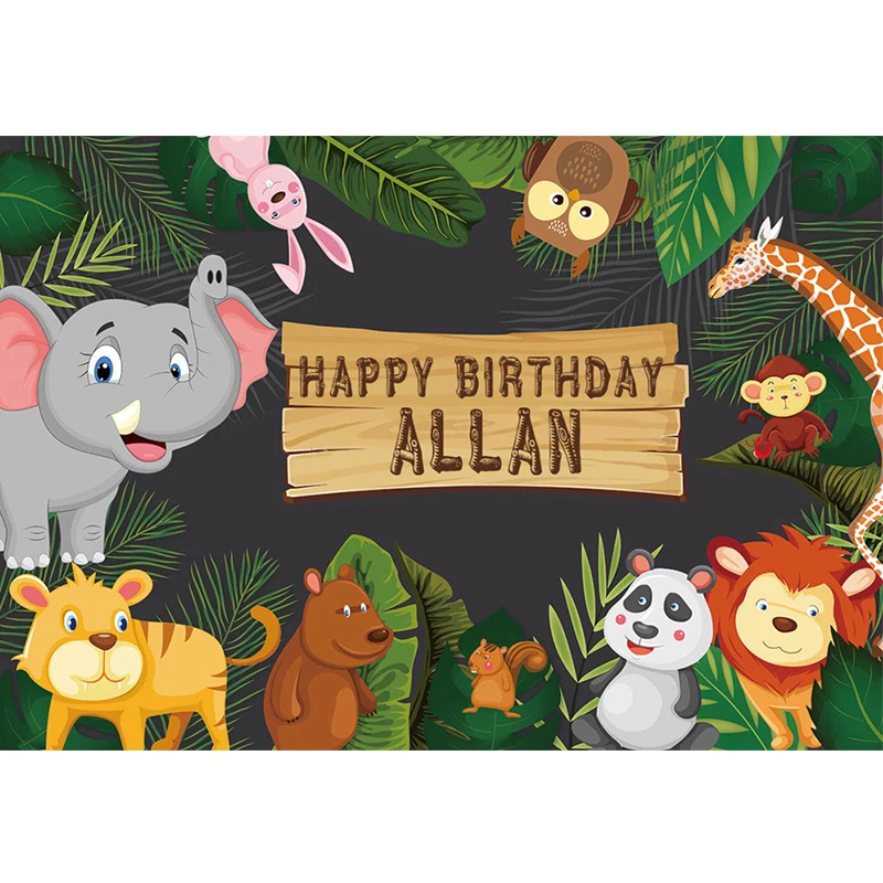 Лес сафари джунгли вечерние фон для фотосъемки мальчиков День рождения