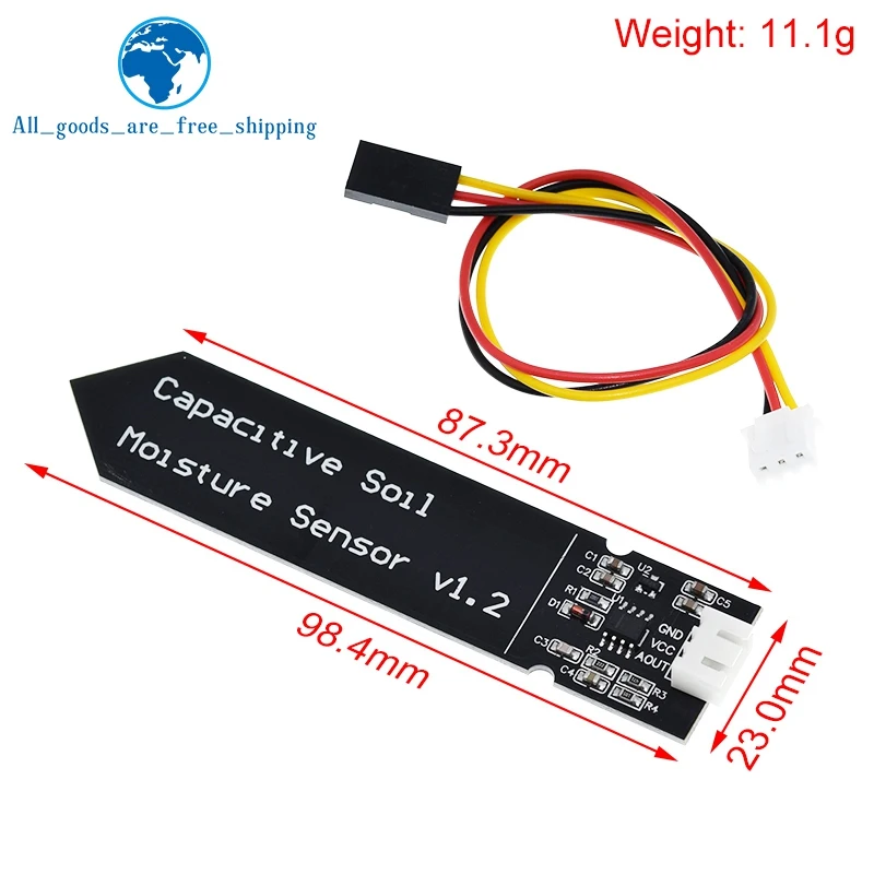 Емкостный модуль датчика влажности почвы устойчивый к коррозии провод широкого