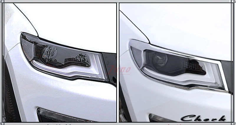 Для Jeep Compass 2017 ABS хром 2 шт./компл. автомобильные аксессуары Передняя крышка лампы