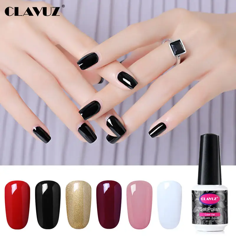 

CLAVUZ 6 шт. классические Цвет Гель-лак набор Био-Гели Soak Off УФ светодиодный лак для ногтей Лаки грунтовка Гель-лак салонного маникюра 8 мл