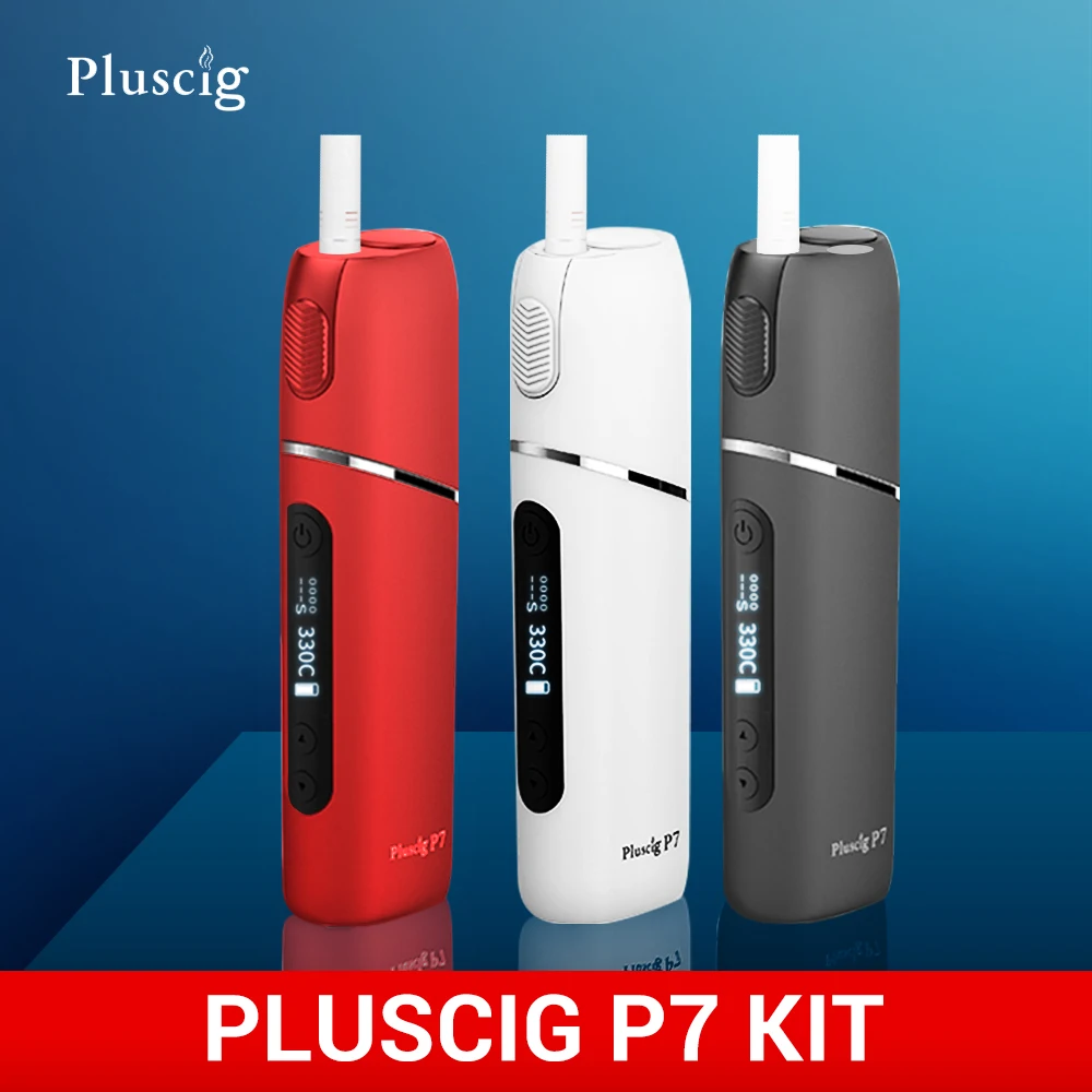 Electronic Cigarette Pluscig P7 Kit Box Mod 3500mah Battery Heating Tobacco Dry Herb Fit For  Vape  Vaporizador stick S1809