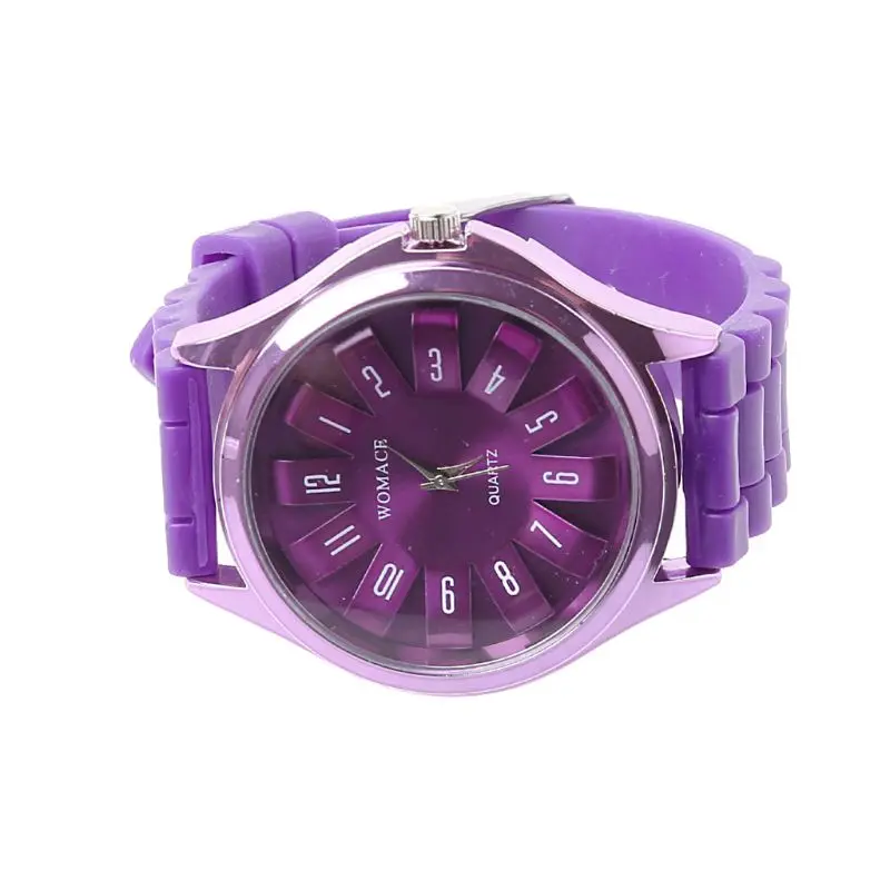 

2021 New Gift Fashion Unisex Jelly Gel Quartz Sports Wrist Watch Geneva Silicone Rubber