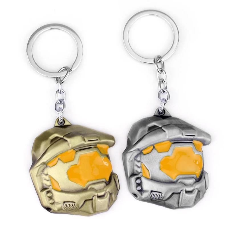 Модный классический брелок для ключей из сплава в форме шлема с охватывающей