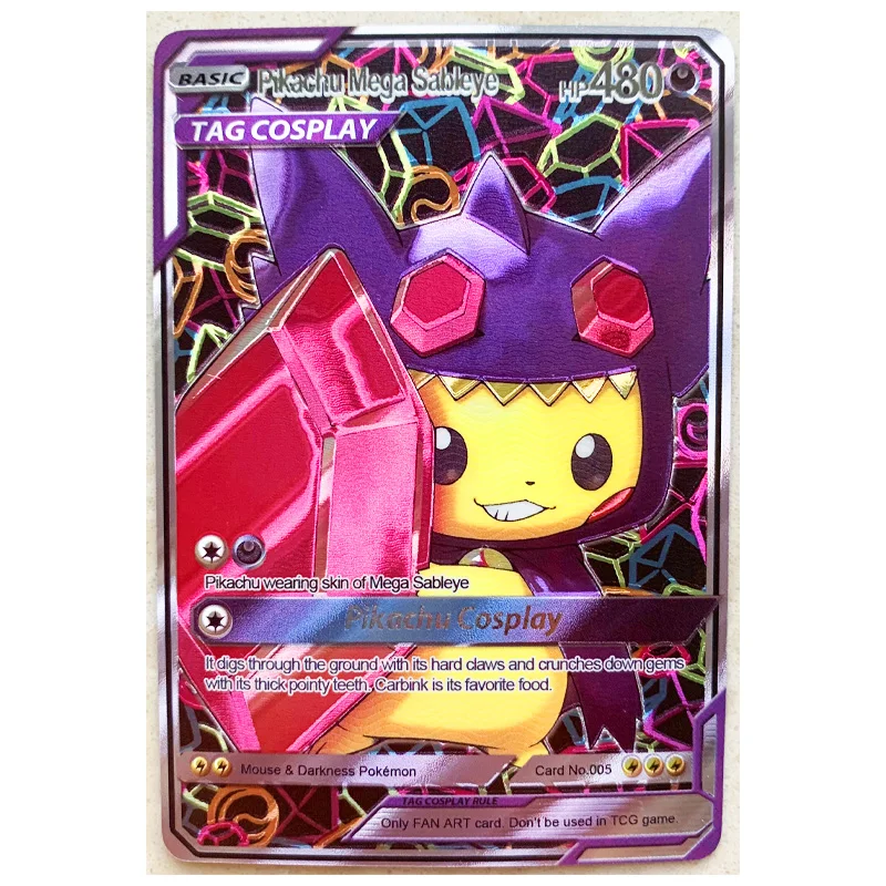 Juego de Pokemon Pikachu para coleccionar, Mega juguetes, pasatiempos, coleccionables, colecci&oacute;n de cartas de Anime, 10 unids/set por Set-3
