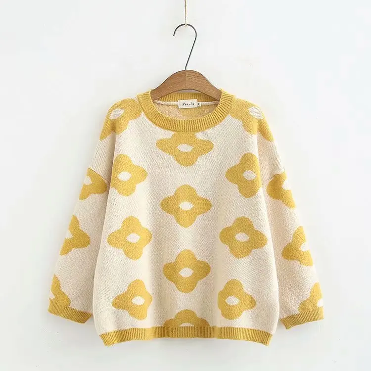 Plus Size Casual Essential Sweaters 2019 Autumn Women Fashion Loose Long Sleeve Angola Knitting Pullovers K73-102 | Женская одежда