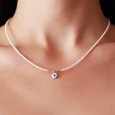 Женское тонкое ожерелье ручной работы, богемное ожерелье с подвеской из бисера, модное изысканное ювелирное изделие, подарки для друзей, 2021 ...