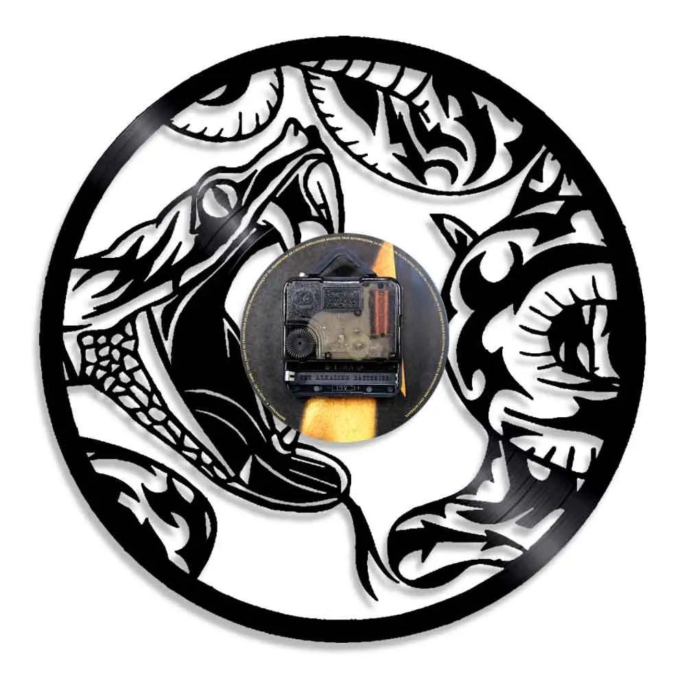 Причудливые настенные часы в виде змеи для рептилий виниловая пластина дисплей