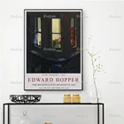 Выставочный плакат Эдварда Хоппер, ночные окна, реализм, архитектура, пейзаж, настенные художественные принты, домашний декор, холст, плавающая рамка
