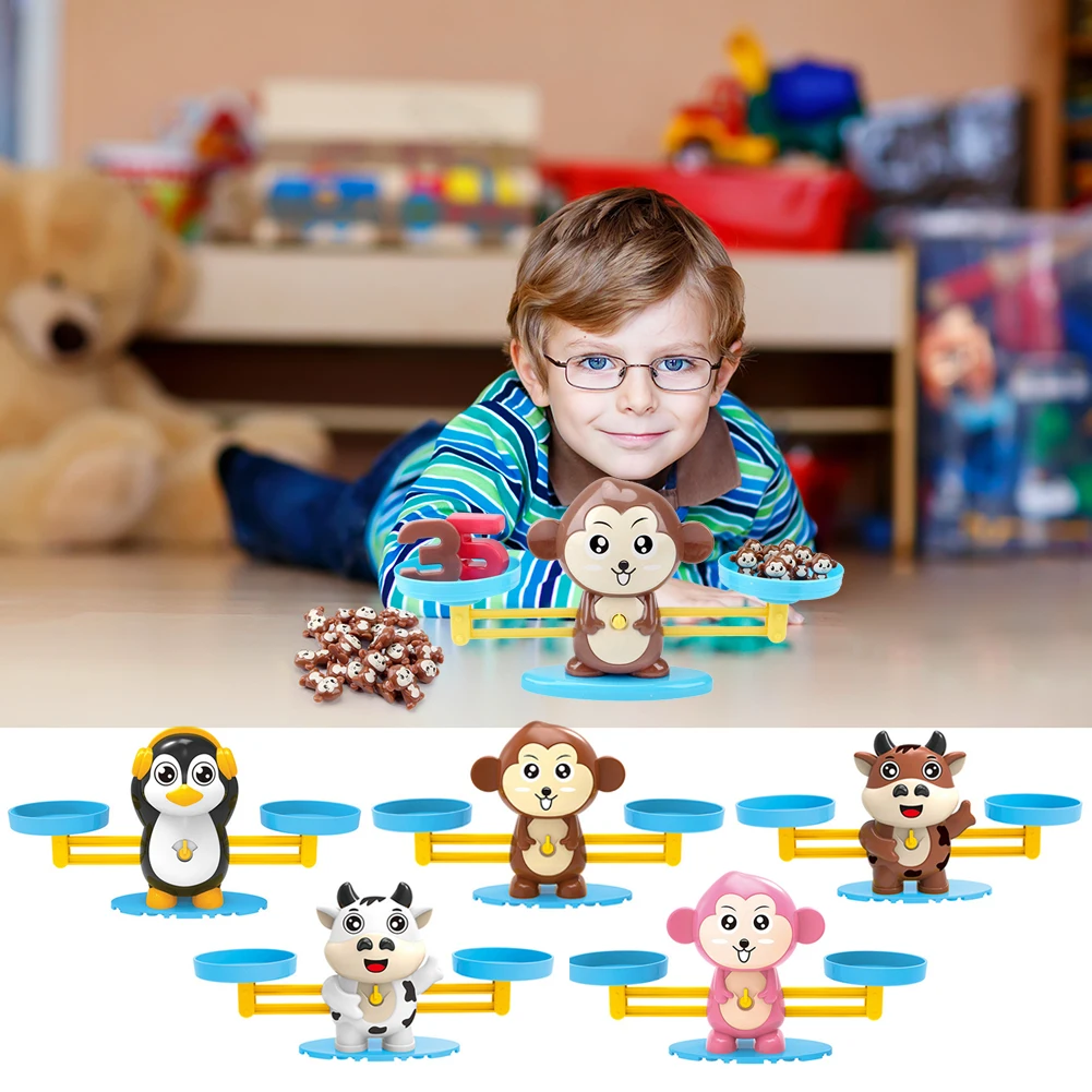Educational Kids Learning Counting Toys Math Match Game Balance Scale for Baby Kindergarten Numbe | Игрушки и хобби