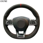 Ручной работы черная замша чехол рулевого колеса автомобиля для Mercedes Benz S класса S500 2016  A-Class AMG A45 2016-2019