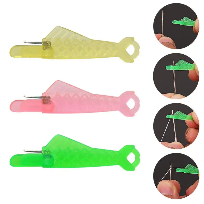 

Multicolor Portable Needle Threader With Hook Sewing Machine Fast Threader Quick Automatic Changer Clothing Sewing Accessories