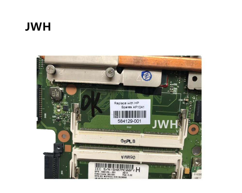 Для HP TouchSmart tm2-1000 материнская плата SU9600 584129-001 584129-501 584129-601 протестированная