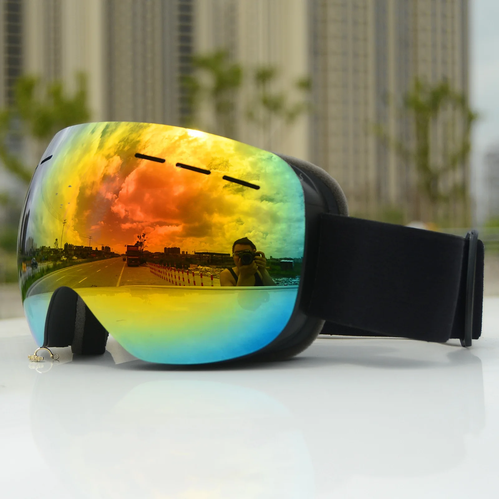 Для взрослых Лыжный Спорт очки большие сферические Gafas сноуборд мужские и