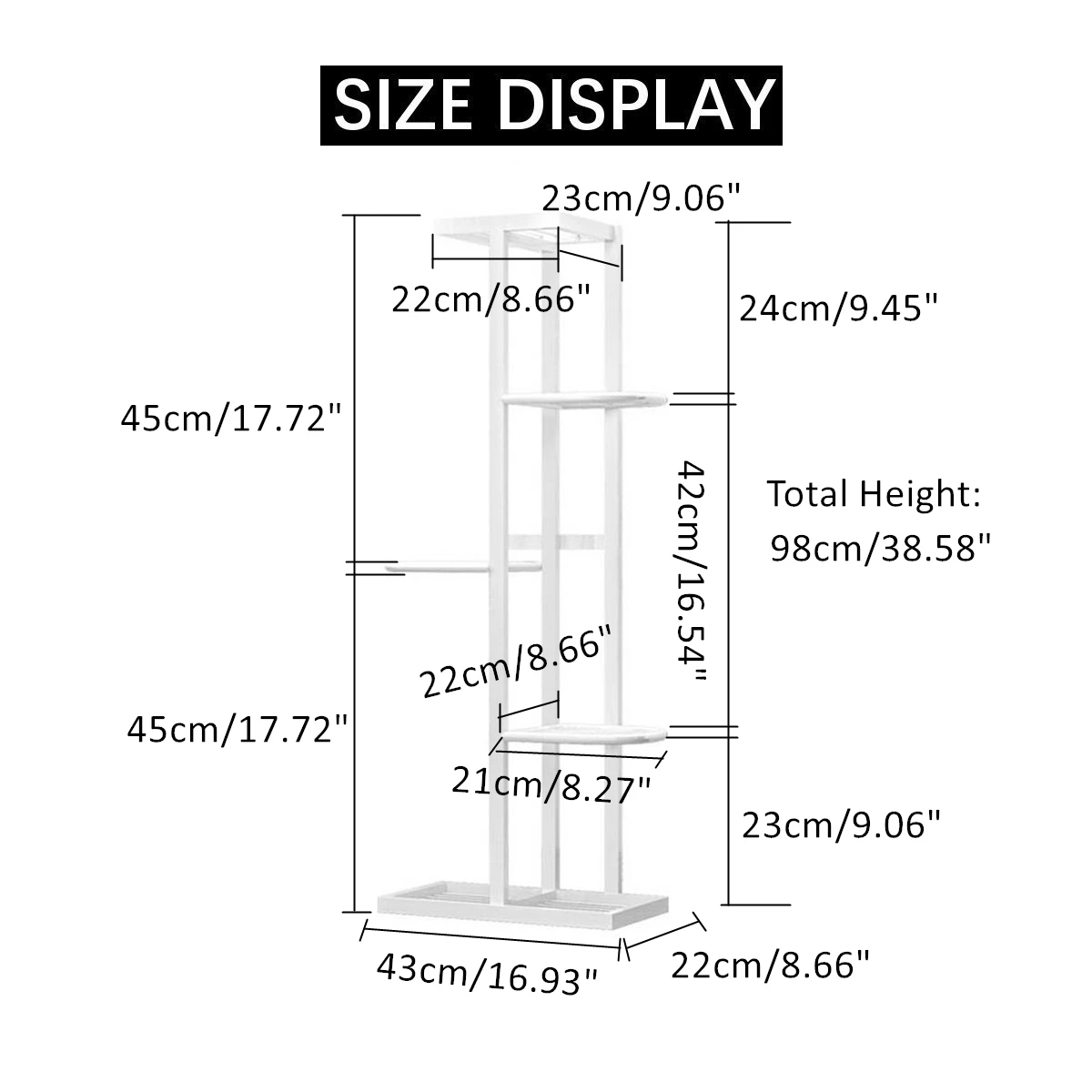 Садовая 5-слойная железная подставка для цветов подносы горшков растений