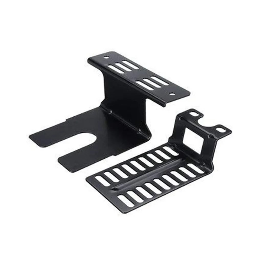 

2pcs Rotisserie Motor Bracket Set Universal Barbecue Grill Motor Support Plates Portable Stainless Steel BBQ Black
