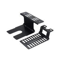 2pcs rotisserie motor bracket set universal barbecue grill motor support plates portable stainless steel bbq black
