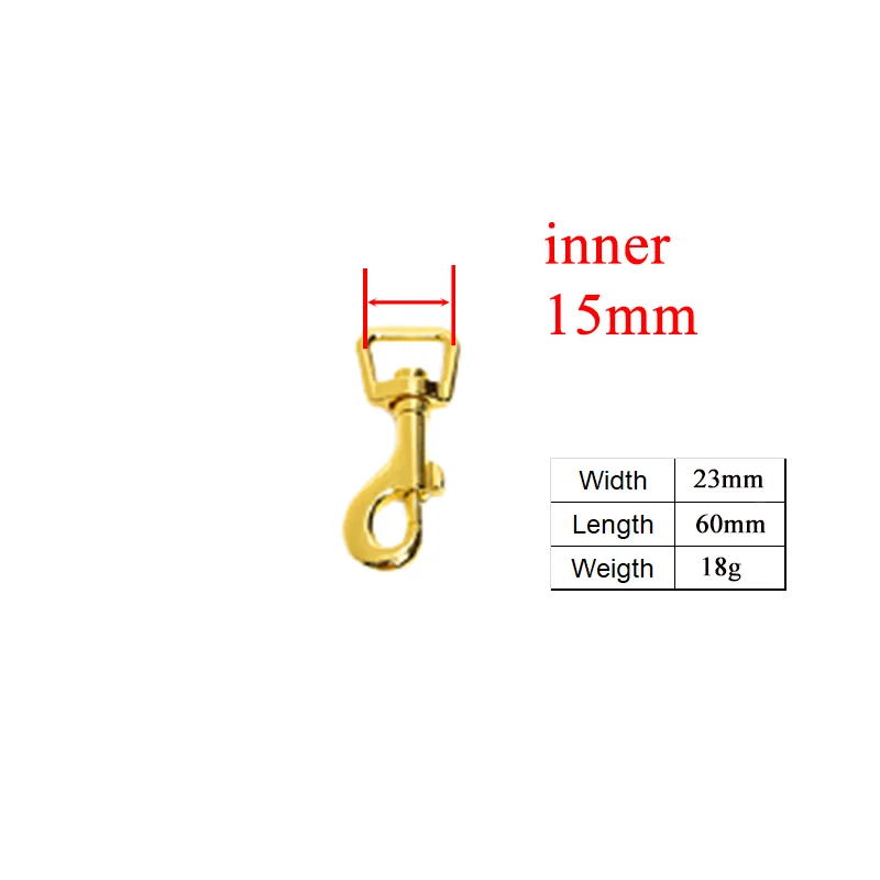 15 мм Желто-золотистый (металлическая пряжка + Регулируемая D-кольцо металлическая